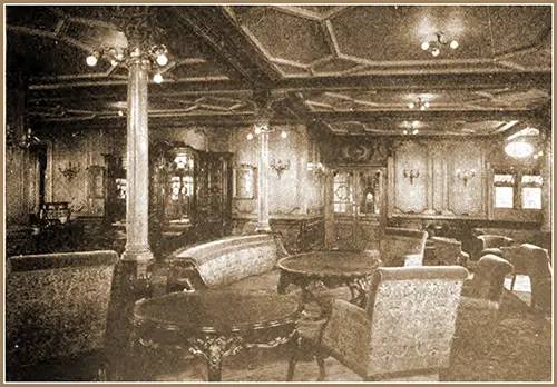 First Class Lounge on the SS Adriatic of the White Star Line.