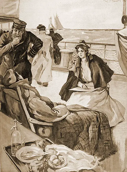 Romance of the Hildegarde, Drawing by Ths. J. Fogarty.