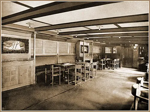 Smoking Room on the SS Meteor.