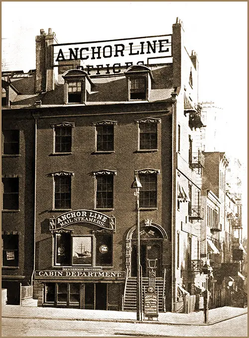 Early Anchor Line Office in Bowling Green, New York.