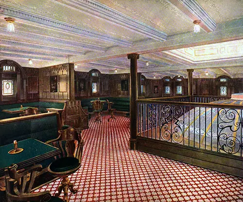 SS Cameronia (1910) First Class Smoking Room. History of the Anchor Line, 1911.
