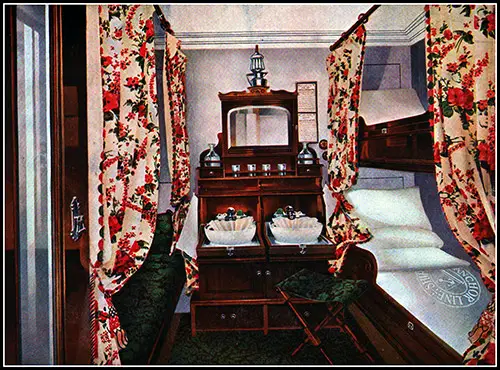 SS Cameronia (1910) First Class Stateroom.