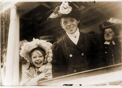 Ellis Island, NY: One of the 1,000 Marriageable Girls on the RMS Baltic of the White Star Line, 1907.