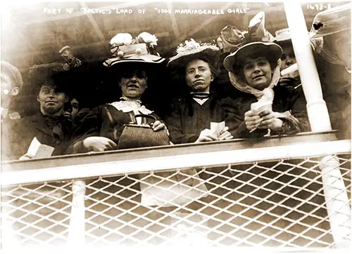 Ellis Island: Portion of the 1,000 Marriageable Women from the RMS Baltic, 27 September 1907.