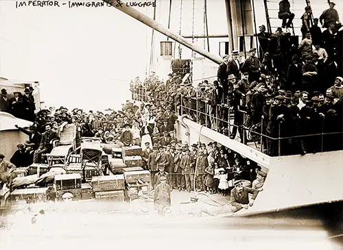 Immigrants and Their Luggage on Board the SS Imperator, 19 June 1913.