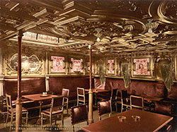 First Class Smoking Room on the Kaiserin Maria Theresia of the Norddeutscher Lloyd Bremen (North German Lloyd) ca 1900.