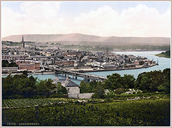 View of Londonderry, County Derry, Ireland ca 1895. Detroit Publishing Company, 1905. Library of Congress ID # 2002717436.