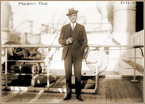 Banker and Publisher Marshall Field III (1893-1956) Arriving in New York City on the Aquitania on September 17, 1920.