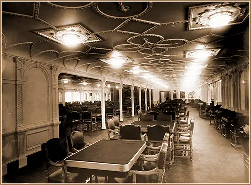 RMS Olympic First Class Dining Saloon, 1911.
