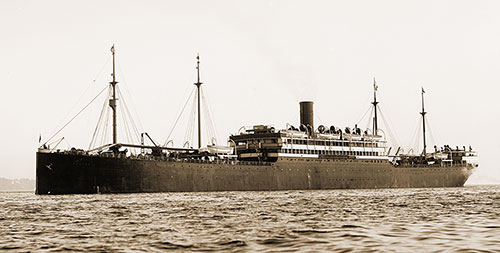 SS Pretoria of the Hamburg-Amerika Linie c1898.
