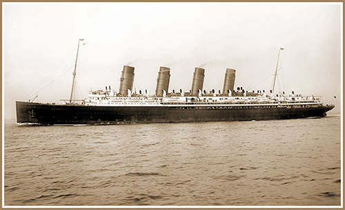 1910 menu card for S.S. Minnetonka transatlantic trip