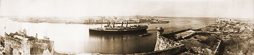 SS Victoria Luise Entering the Havana Harbor, c1913.