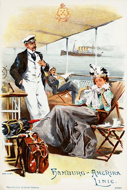 SS Deutschland Dinner Menu Cover, 21 September 1901.
