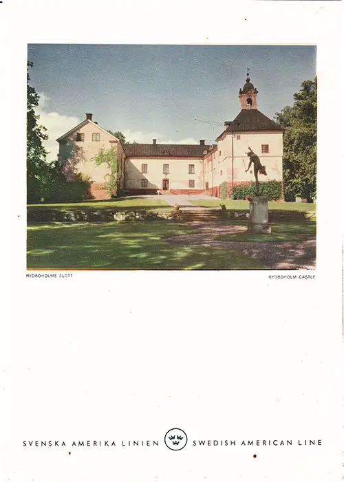 Front Cover of a Vintage Dinner Menu from Sunday, 25 October 1953 on board the MS Gripsholm of the Swedish American Line.