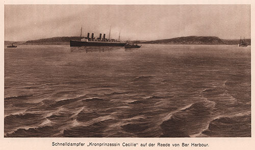 Express Steamer SS Kronprinzessin Cecilie at Bar Harbor, Maine c1914.