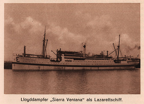Norddeutscher Lloyd Steamer SS Sierra Ventana (1912) as a Hospital Ship During the First World War.