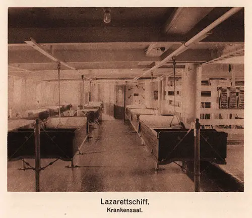 View of the Infirmary on the Hospital Ship SS Sierra Ventata (1912).