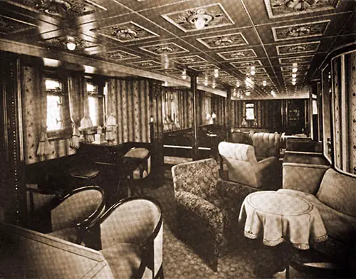 SS Prinz Friedrich Wilhelm First Cabin Drawing Room.