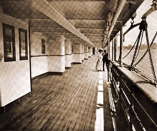 SS Prinz Friedrich Wilhelm First Cabin Promenade Deck.