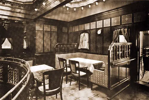 SS Prinz Friedrich Wilhelm Corner of Vienna Café.