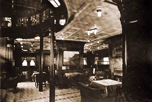 SS Prinz Friedrich Wilhelm First Cabin Smoking Room.