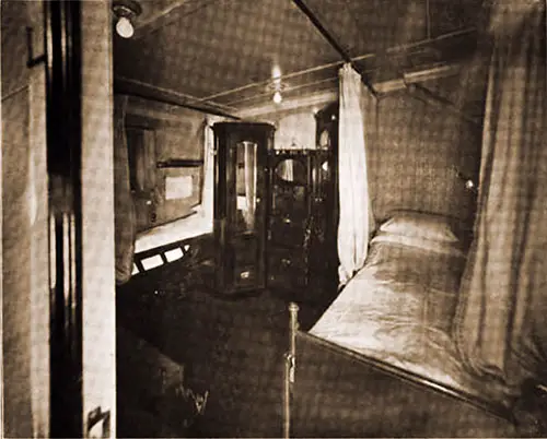 SS Prinz Friedrich Wilehlm First Cabin Stateroom.