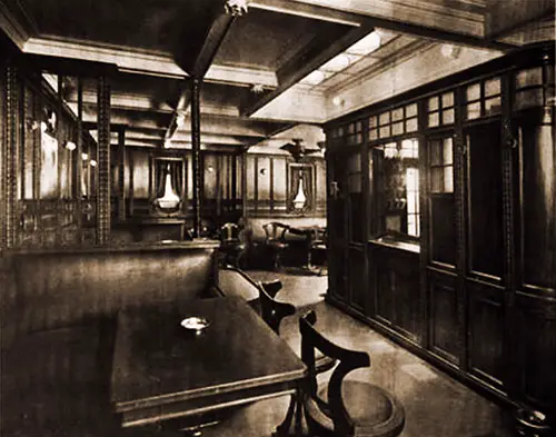 SS Prinz Friedrich Wilhelm, Second Cabin Smoking Room.