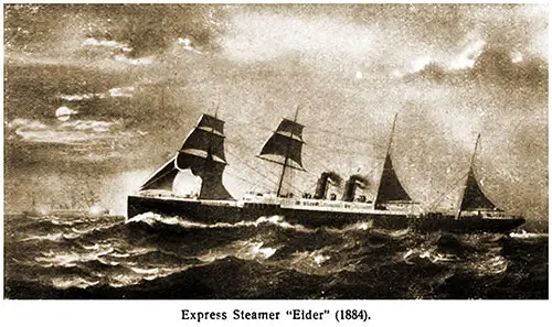 Express Steamer SS Eider (1884) of the North German Lloyd.