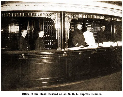 Office of the Head Steward on an NDL Express Steamer Such As the SS Kaiser Wilhelm II.
