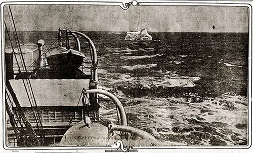 Iceberg Seen from the Deck of the SS President Lincoln Near the Titanic Crash Site.