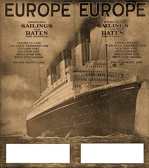 Majestic, Formerly the German Liner Bismarck, was the pride of the White Star and affiliated lines when the White Star Line printed this brochure a generation ago