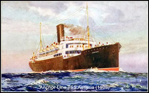 TSS Assyria (1908) of the Anchor Steamship Line.