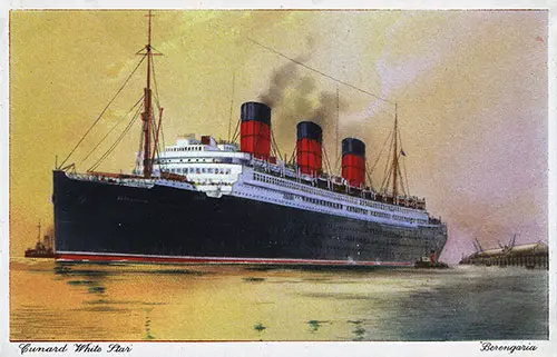 RMS Berengaria of the Cunard White Star Line Circa 1935.