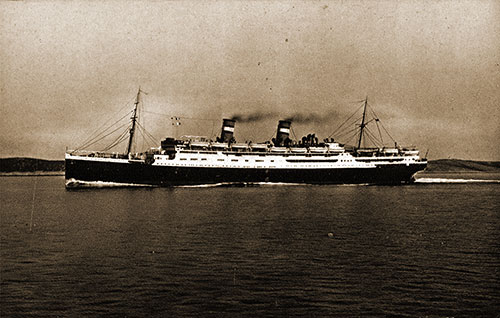 SS Conte Grande of the Lloyd Sabaudo Line at Sea.