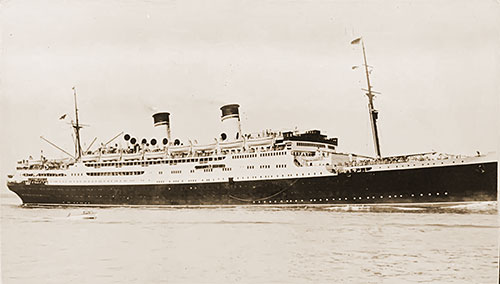 SS Conte Grande (1927) Cruising in Open Waters.