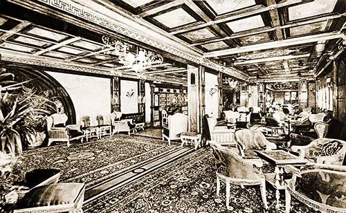 First Class Grand Hall on the SS Conte Grande.