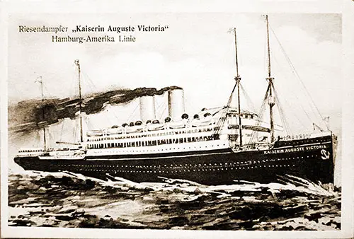 Giant Steamer SS Kaiserin Auguste Victoria of the Hamburg-Amerika Linie, c1905.