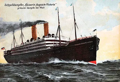 The World's Largest Steamer in 1905 was the SS Kaiserin Auguste Victoria.