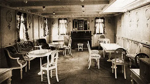 SS Lafayette (1915) Second Class Drawing Room, 1920s.