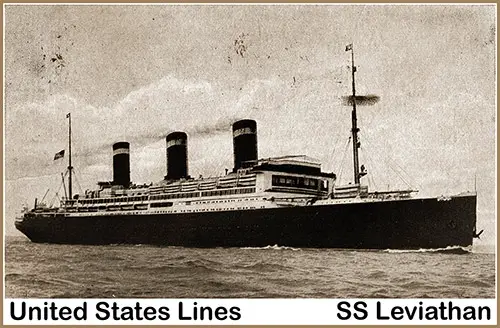 SS Leviathan (1914) of the United States Lines at Sea.