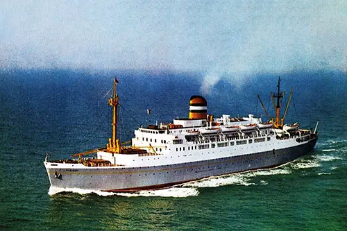 Postcard of Holland-America Line SS Maasdam, 15,024 Gross Tons.