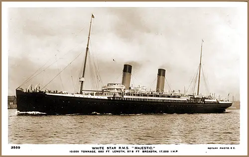 RMS Majestic (1890) of the White Star Line.