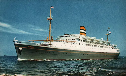 SS Ryndam (1951) at Sea.