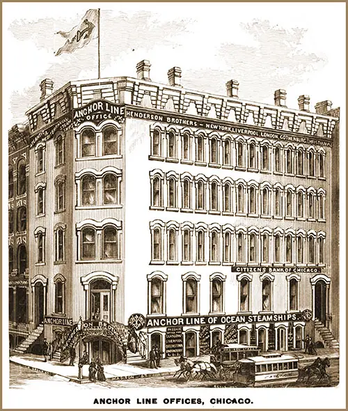 Anchor Line Offices in Chicago - 1872.