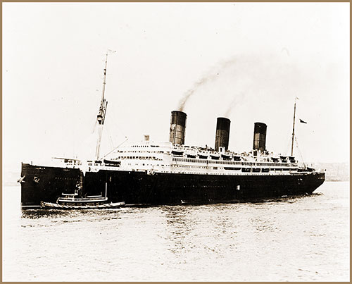 The RMS Berengaria Near Port, 1921.