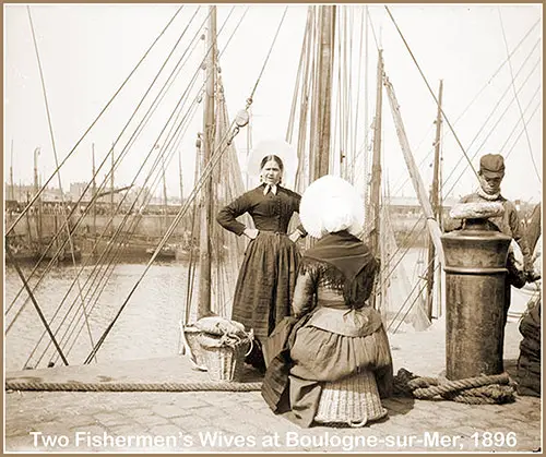 Boulogne-sur-Mer Two Fishermen's Wives on the Pier, 17 August 1896.