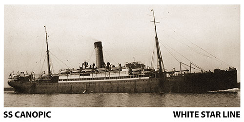 SS Canopic (1900) of the White Star Line, 1903.