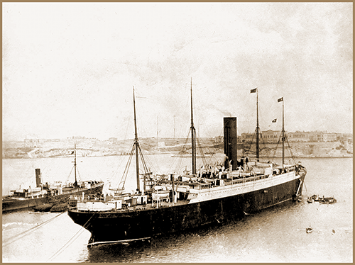 The RMS Carpathia at the Port of Halifax, 1912.
