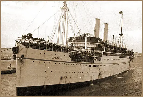 SS Colombo of the Navigazione Generale Italiana, 1917.