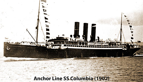 SS Columbia of the Anchor Steamship Line, 1902.